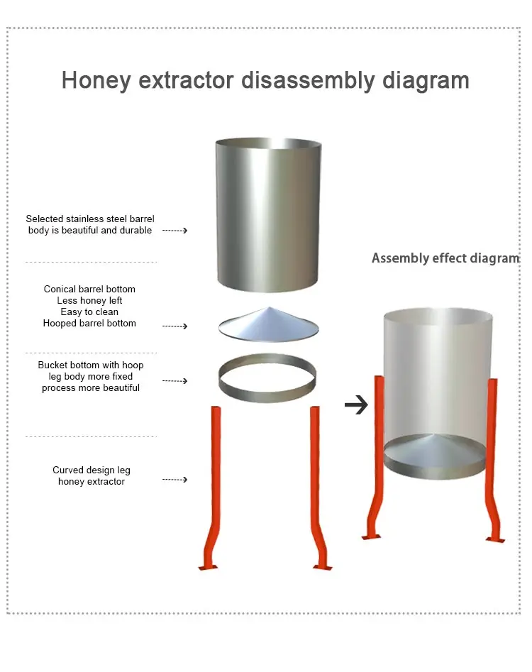 6 Frame hand crank honey extractor deep frame extractor honey