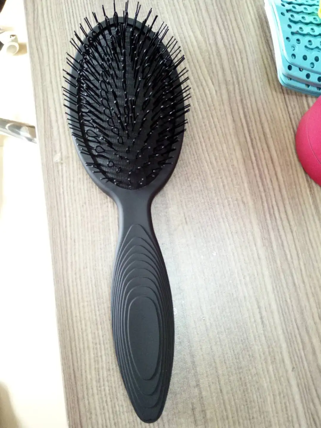 Creative Shiny Gold Bling Paddle Metal Hair Brush For Massage Electroplating Finish Hairbrushes