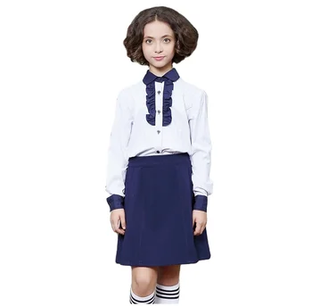 Custom School Wear 100% Cotton Long Sleeve White Shirts For Girls - Buy ...