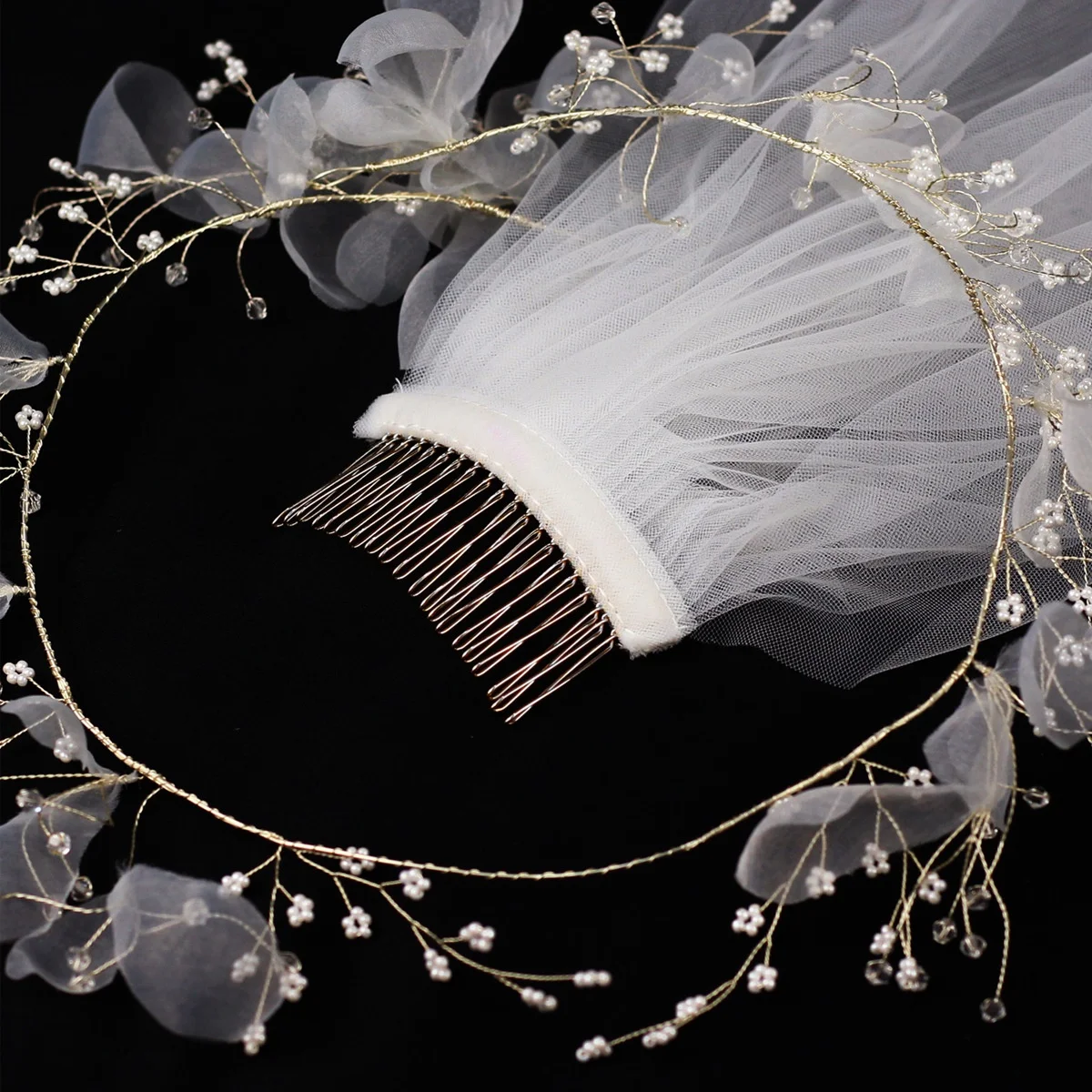 667Silver hair comb