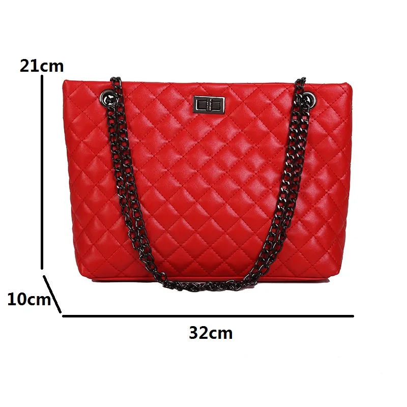 Women's Large Chain Shoulder Bag Chains Tote Bags Newest Lady Fashion ...
