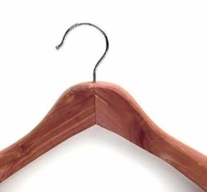 Household Essentials CedarFresh Deluxe Cedar Coat Hanger with Fixed Bar,  Red,natural