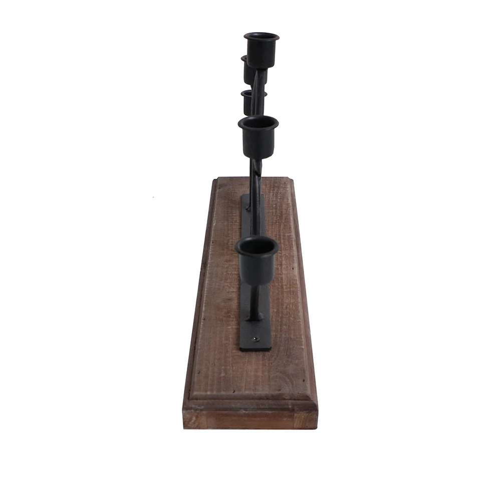 Antique Black And Brown Handmade Home Decoration Wooden And Metal Candle Holder Buy Decorative