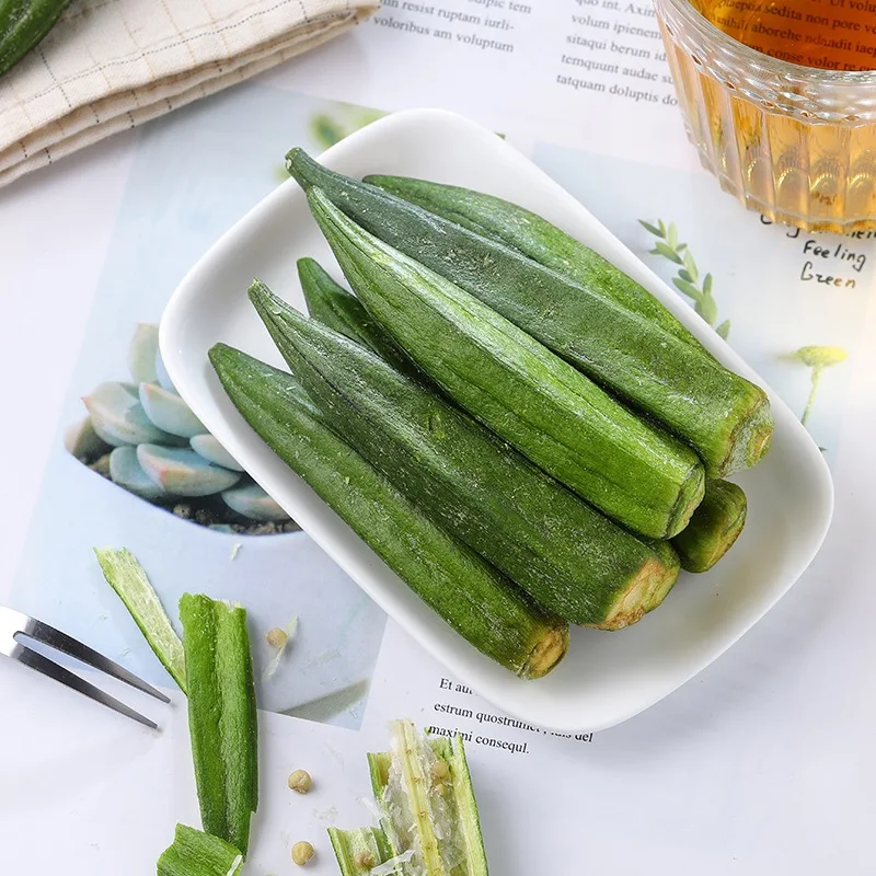 Healthy snack vegetable wholesale freeze-dried okra details