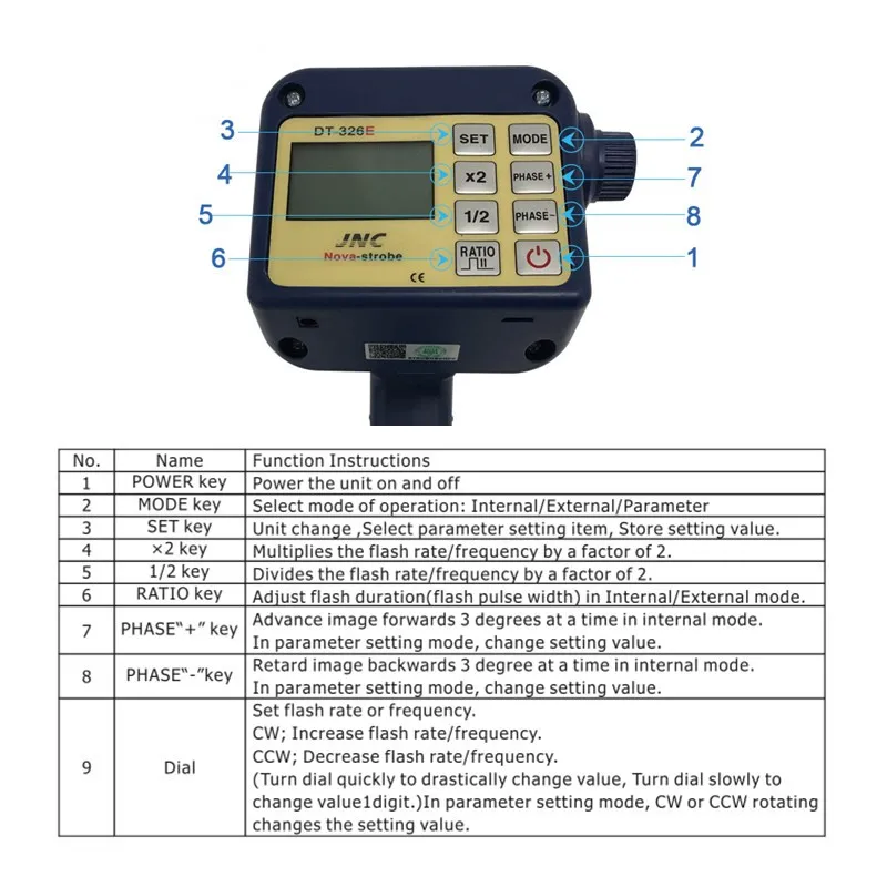 60-120,000 FPM/min LED Digital Stroboscope JNC Nova-Strobe DT-326E  Industrial Strobe Light - AliExpress