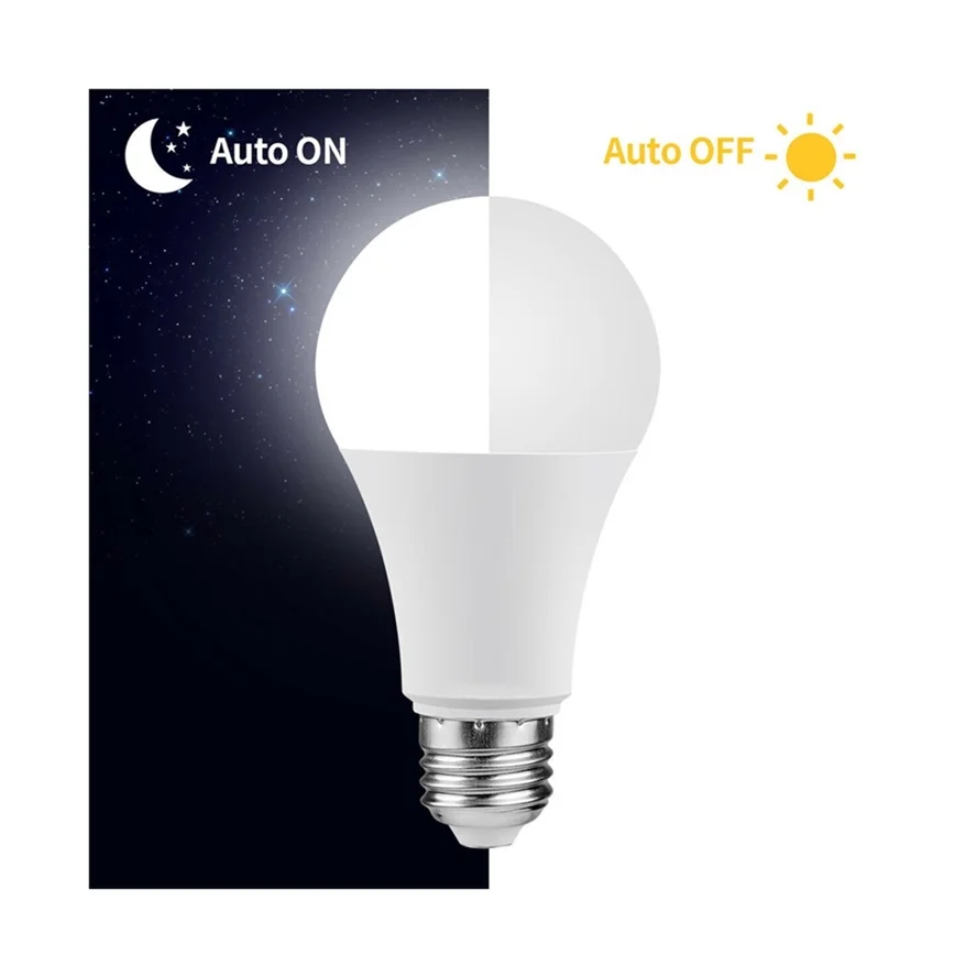 Factory price 8W E27 auto-sensing night led bulb