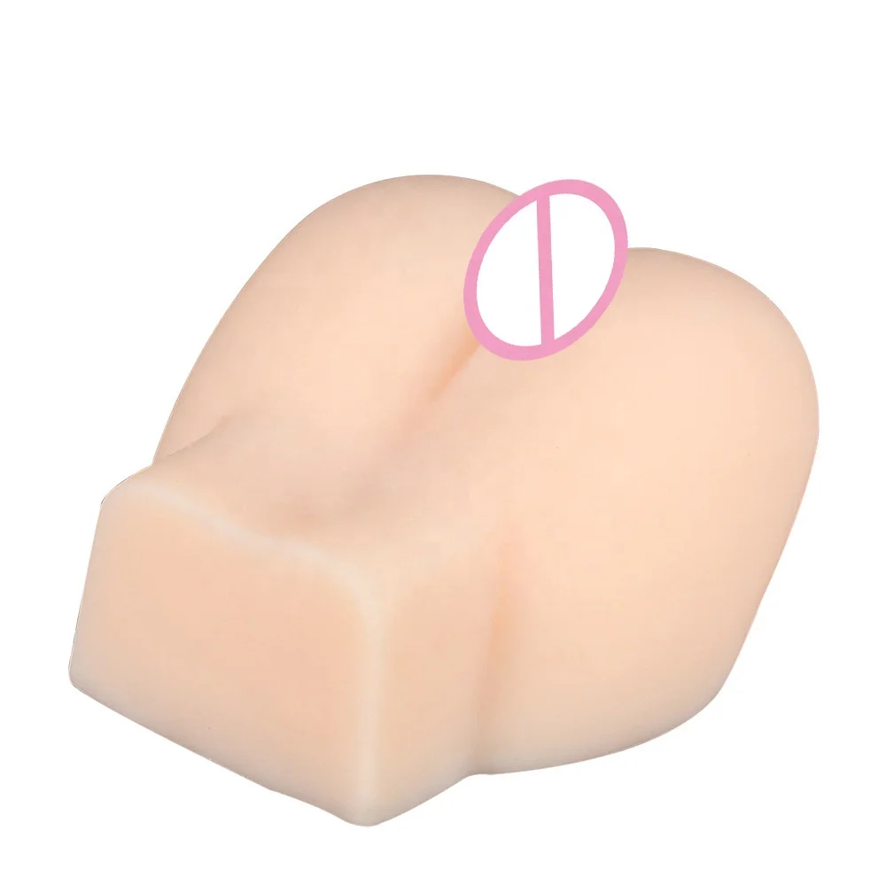 Adult Sex Products Male Masturbation Cup Double Tunnel Silicone Big Ass Beautiful Buttock Vagina Sex Toy For Men
