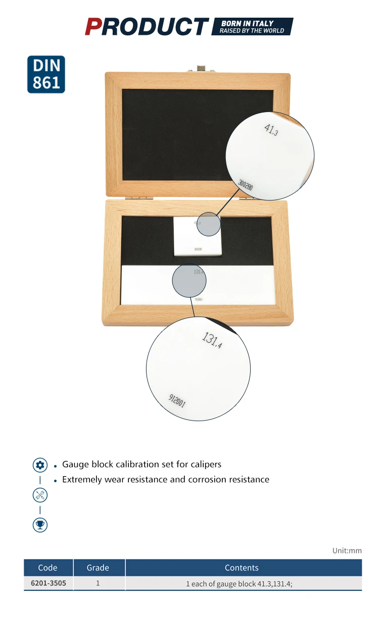 Dasqua Gauge Block Calibration Set For Calipers Wear Resistance And