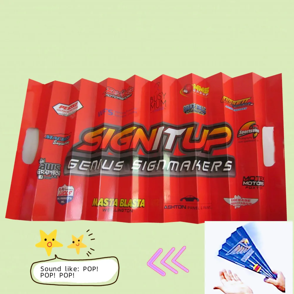 2023 Hot Seller Paper Foldable Hand Fan Clappers Banner For Sports Fans