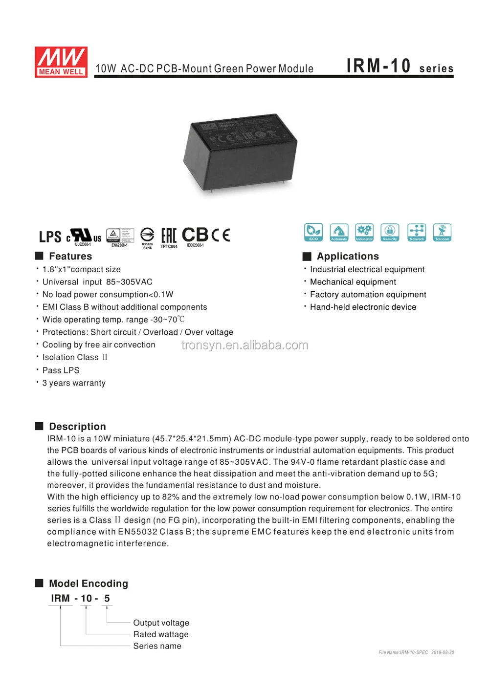 Meanwell Irm 10 15 10w 15v 0 67a Ac Dc Pcb Mount Green Power Module Support Mechanical Industrial Equipment Buy Power Module Green Power Module Ac Dc Pcb Mount Green Power Module Product On Alibaba Com