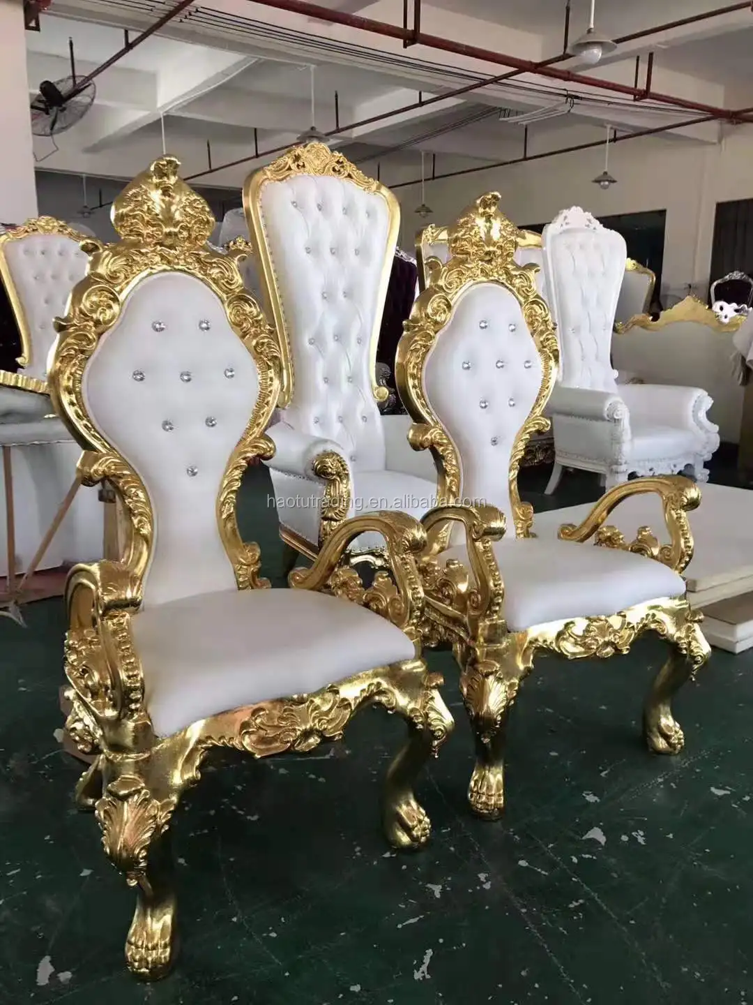 commercial furniture hotel chair European italian classical king throne luxury wedding chair for event