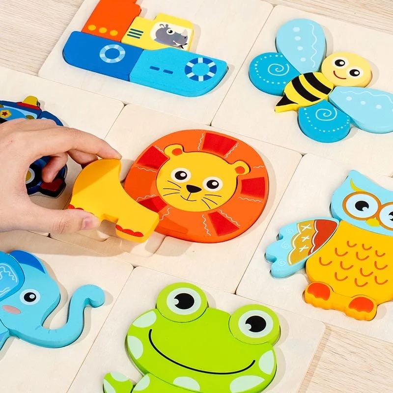 8 To 4 Years Old Kids Toy Educational Toy Unisex Wooden Puzzle Toy