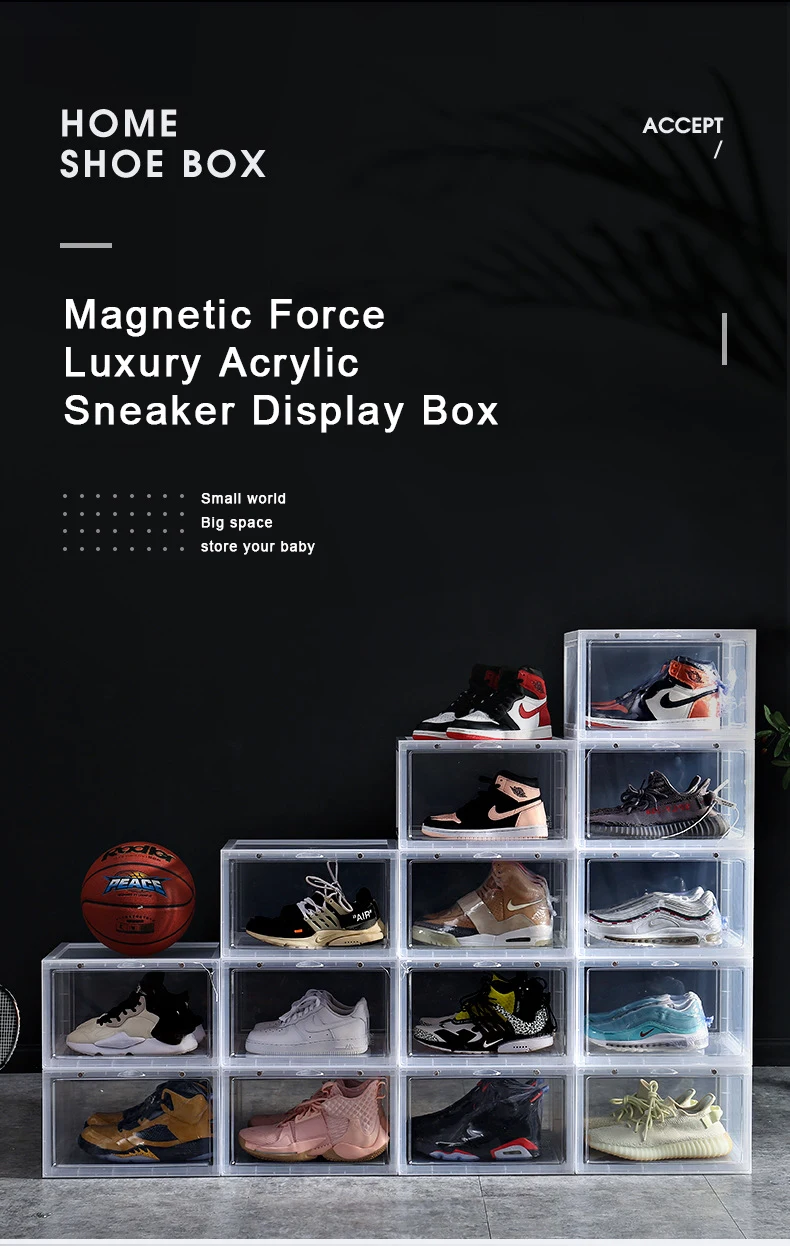 stackable clear shoe drawers on Factory Price Luxury Custom Printed Plastic Storage Shoebox Stackable Clear Shoe Storage Box With Magnet Wholesale Buy Acrylic Sneaker Box With Magnet Acrylic Sneaker Box Clear Shoe Storage Box Product On Alibaba Com