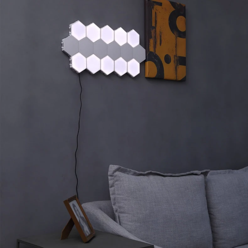 Factory Wholesale Induction Honeycomb Quantum DIY Geometry Assembly Children Night Light