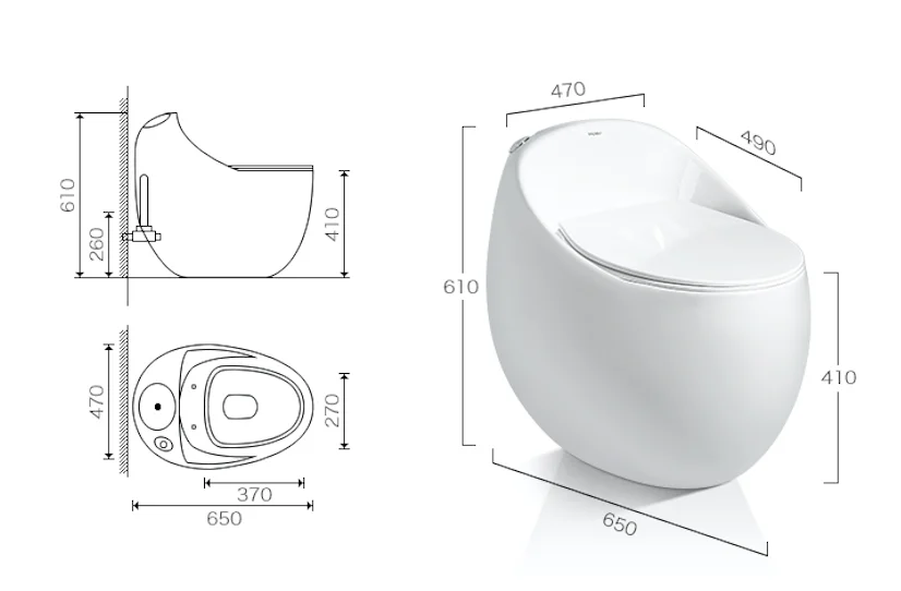 2020 brand new egg-shape colored toilet wc one-piece siphonic hotel toilet commode