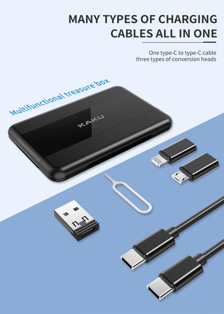 Support Data Transmission Combination Storage 3 In 1 USB Charging Cable For Iphone Type-c - ANKUX.COM