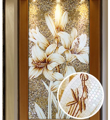 3d玻璃马赛克墙板壁画艺术村庄风景家居装饰彩色图片瓷砖 - buy