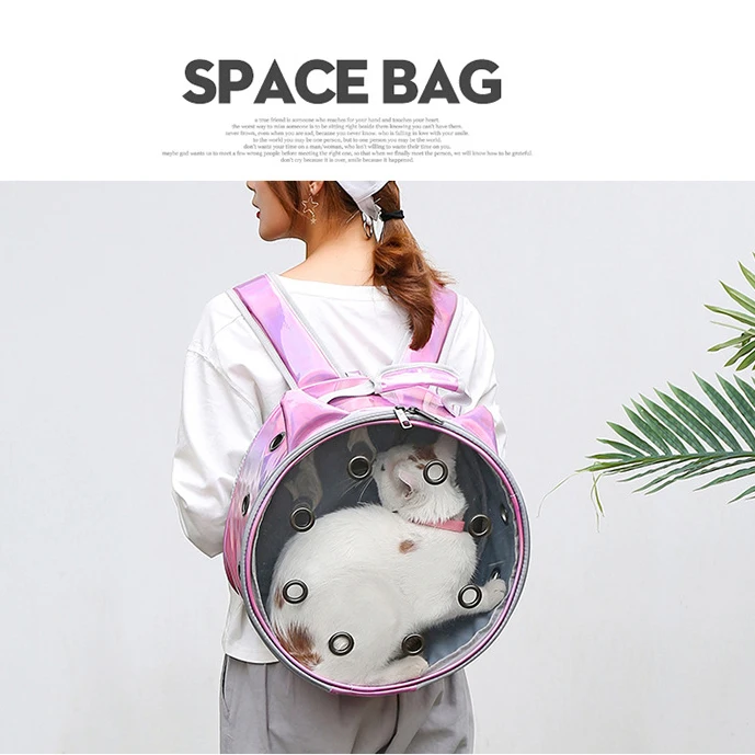 PU Transparent pet bag Cat bag backpack 103-45091