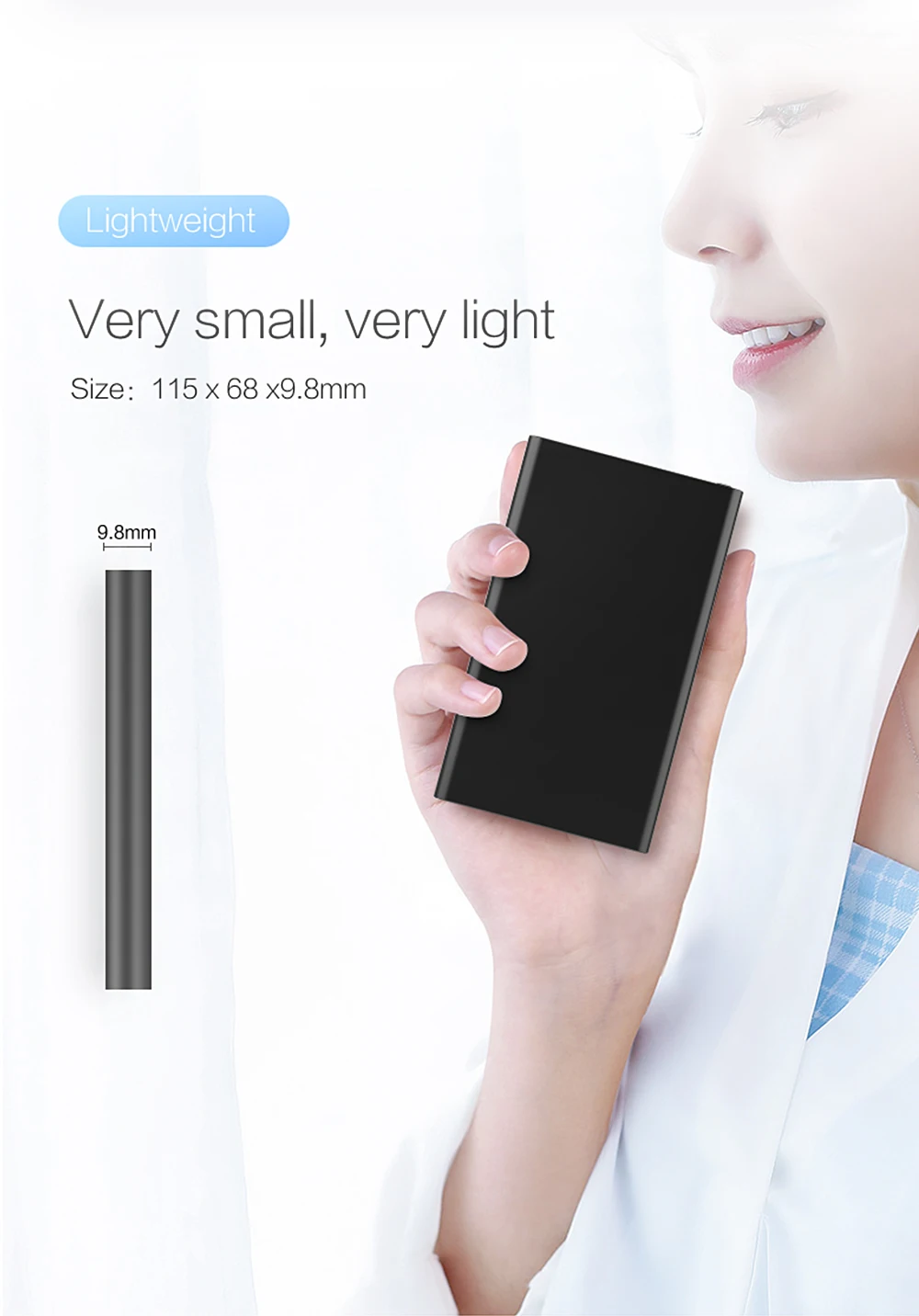 Metal Shell Mobile Phone charger Ultra Slim Double USB Power Bank Light 4000mah Power Banks - ANKUX.COM
