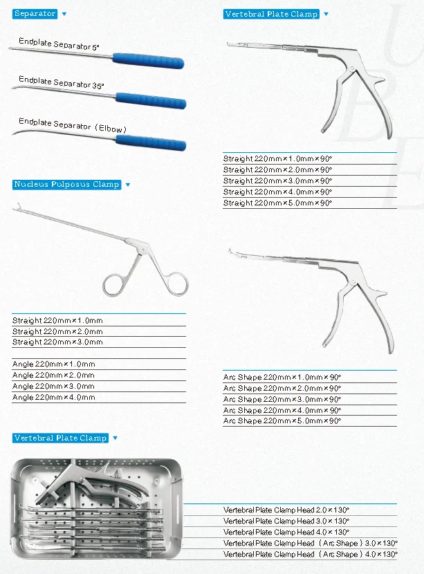 Ube (unilateral Biportal Endoscopy) Spine Minimally Invasive Technique Surgical Instruments