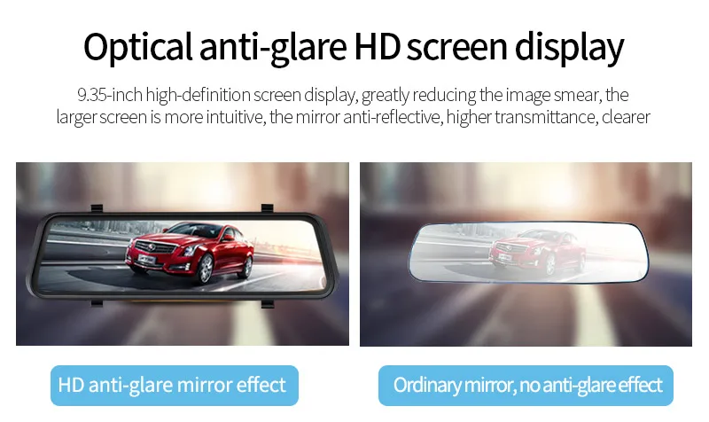 Dual Cam FHD 1080P 10.0&quot; Car DVR Dash Streaming Media Rearview Mirror Car Camera