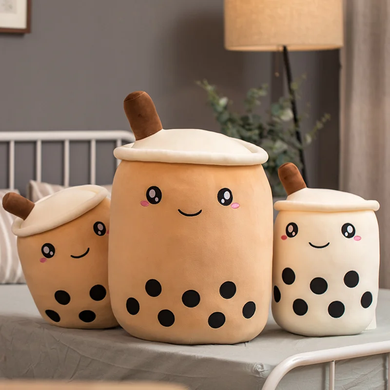 Bubble Tea Cup Plush Toy Pillow Milk Tea Cup Pillow Toys Kids Cushion 