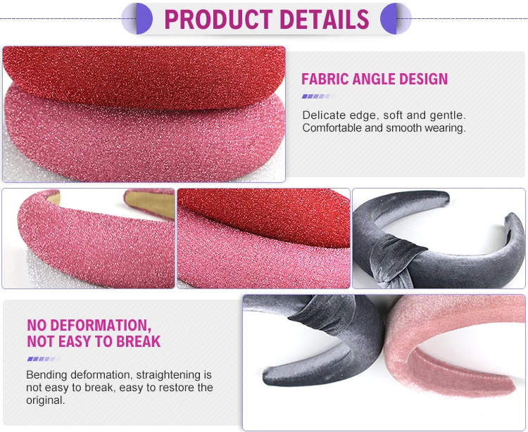 New fashion luxury ladies hair accessories women headband girl colorful flash sequin hairband