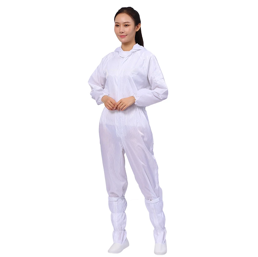 Polyester Material ESD Cleanroom Suit For Cleanroom - KingCare | KingCare.net