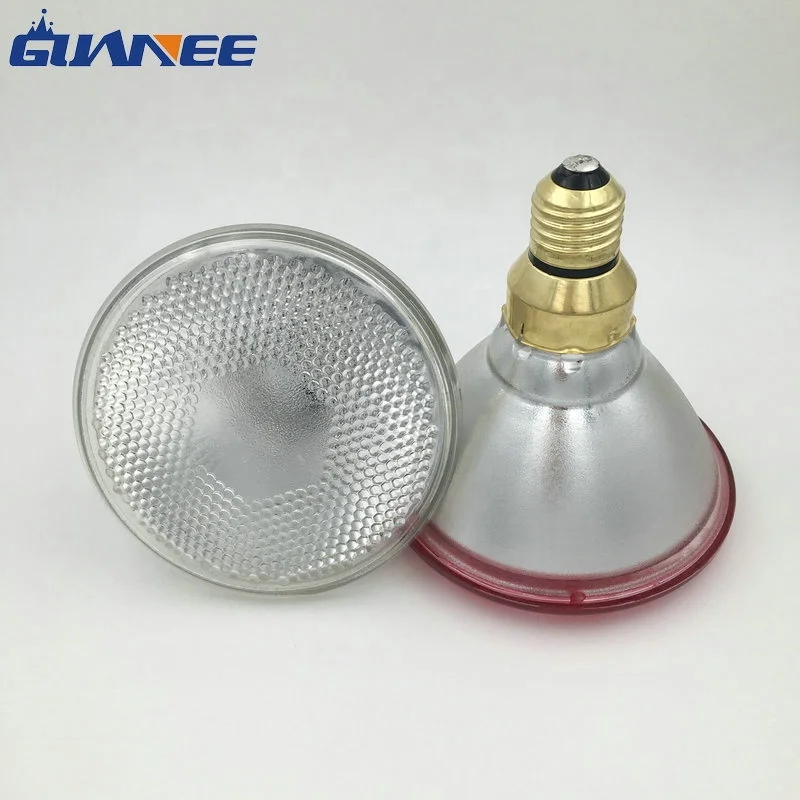 High quality Red / Clear PAR38 175W 150W infrared heat lamp bulb Medical use infrared therapy lamp Sauna lamp with good price