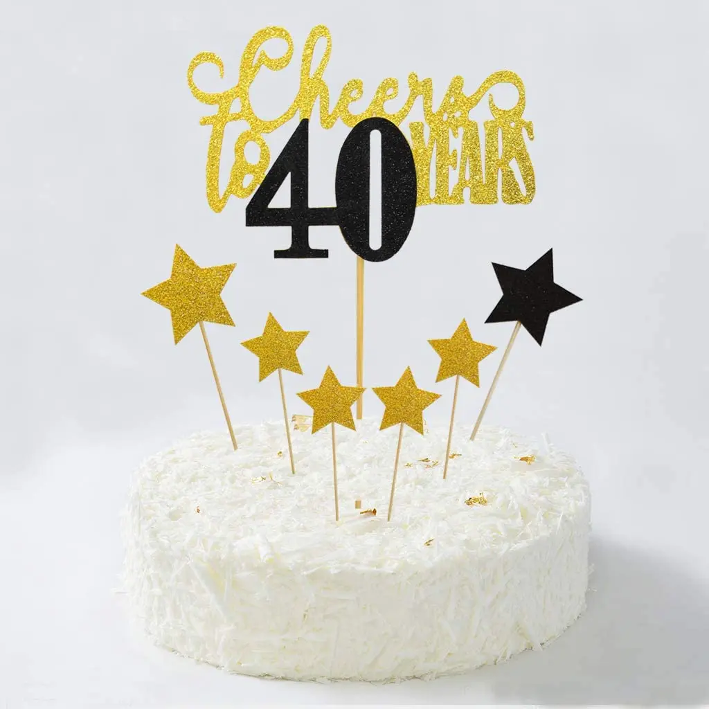 Rose Gold Glitter Happy 18th Birthday Cake Topper, Cheers to 18 Years, 18 Cake  Topper,18th Birthday Anniversary Party Decorations