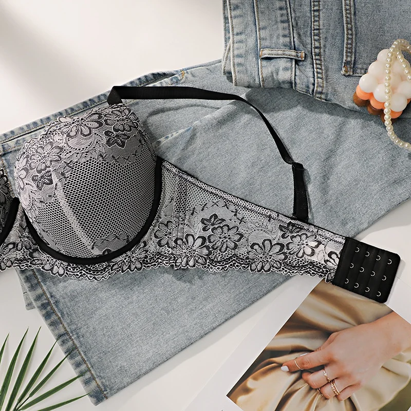 Wholesale New Arrival High Quality Women's Underwear  Thin Mesh Sexy Lace Bras Ladies Underwear Manufacture OEM Supplier