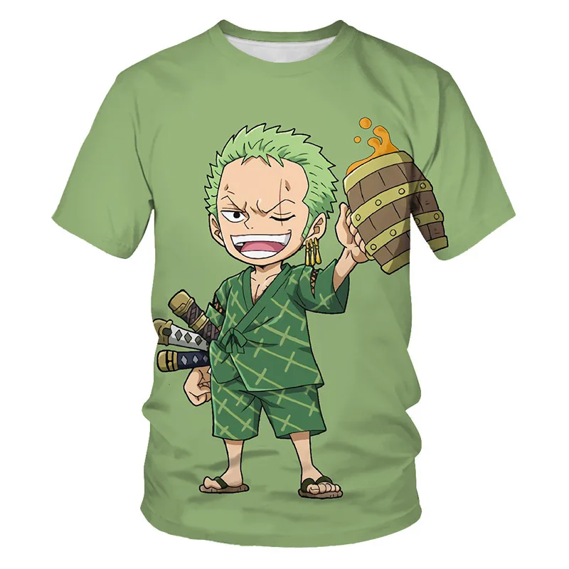 Slik And Cotton Anime T-shirt One Piece Anime T-shirt T Shirt One Piece ...