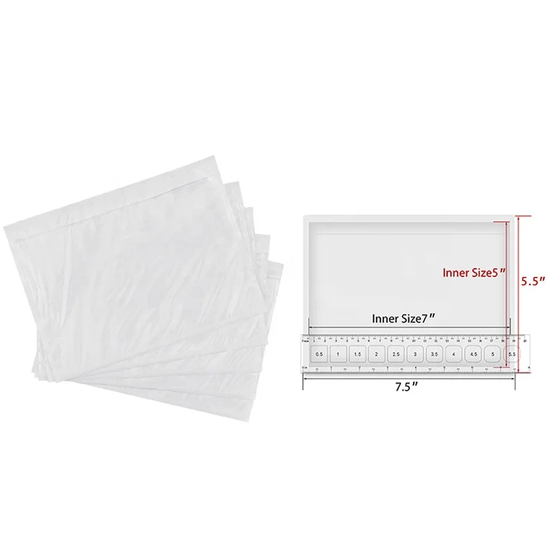 Methdic Shipping Label Pouch 7.5"x5.5" Clear Shipping Packing Envelope