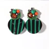 Qingdao V&R Fashion Jewelry Handmade Bright Stud Drop Dangle Curved Plastic Plate Earring Acrylic Resin Lucite Earrings