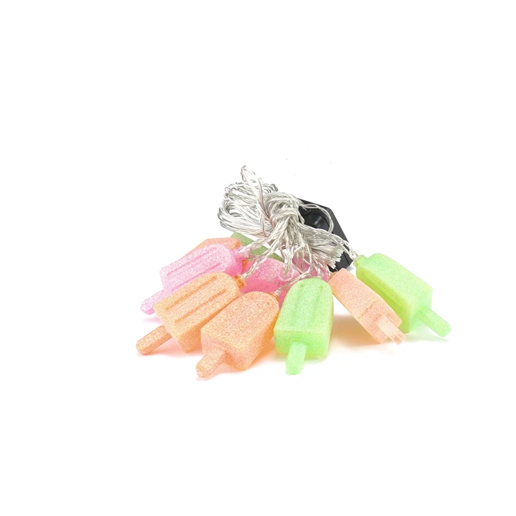 Ice Candy Cream Popsicle LED Christmas Fairy String Light Outdoor/Indoor for Home Bedroom Kids room Birthday Party Decorations