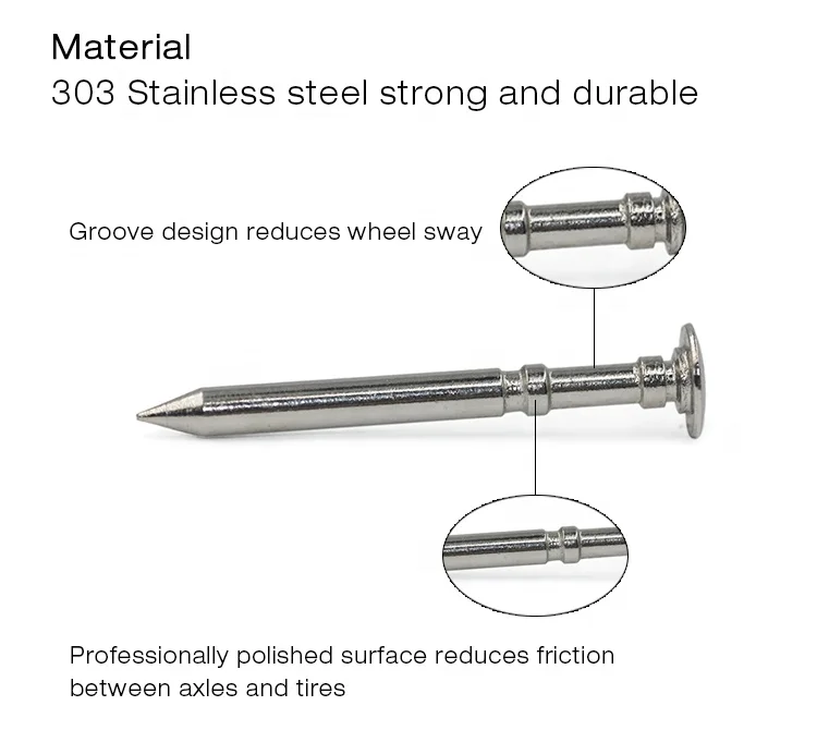 Pinewood Derby Car Speed Axles,Polished,Grooved And 2.5 Degree Bent