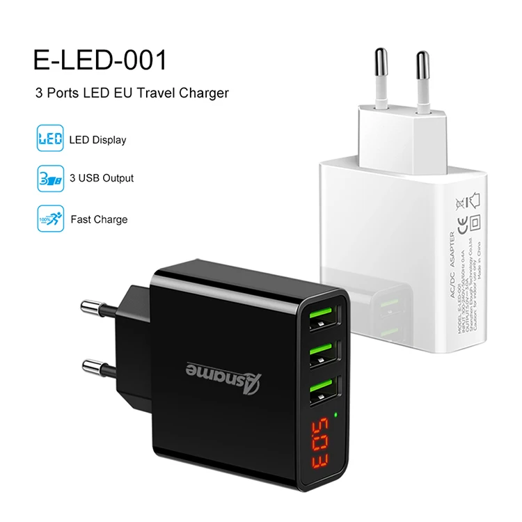 3 usb ports travel charger led travel adapter samsung galaxy tab 10.1 wall charger