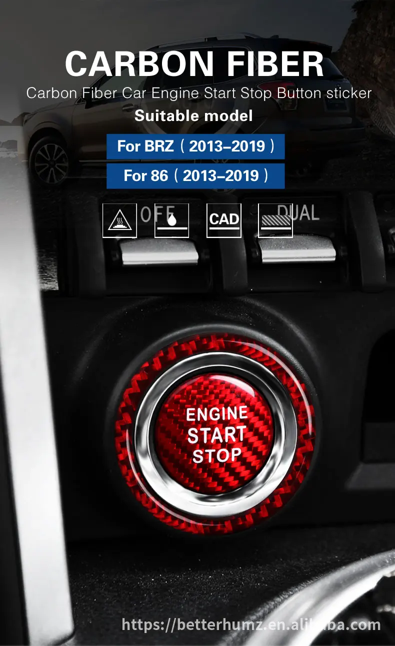 Car Interior Decoration Ignition Button Cover Trim Sticker Engine Start