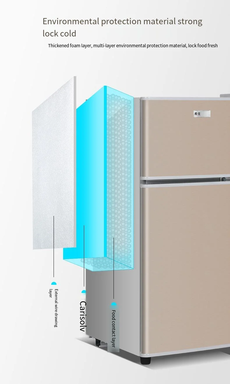 28l Double Door Refrigerators Top Freezer Fridge Portable Mini Home