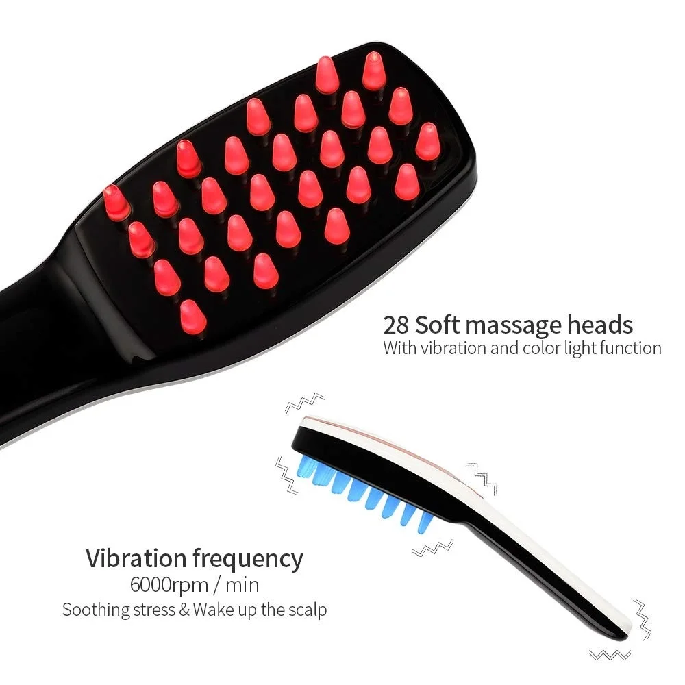 Hot Sale Red Light Therapy Head Massage Comb Hair Growth Laser Scalp