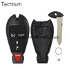Factory outlet replacement 4+1 button remote control key shell for Chrysler Dodge Jeep