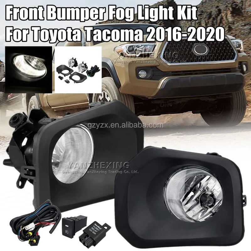 Car 12V H10 Halogen Front Bumper Fog Light Signal Lamp with Harness For Toyota Tacoma 2016 2017 2018 2019 Car Accessories