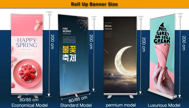 EXTRA WIDE 2M ROLL 200CM ROLLER BANNER PULL POP UP STAND 
