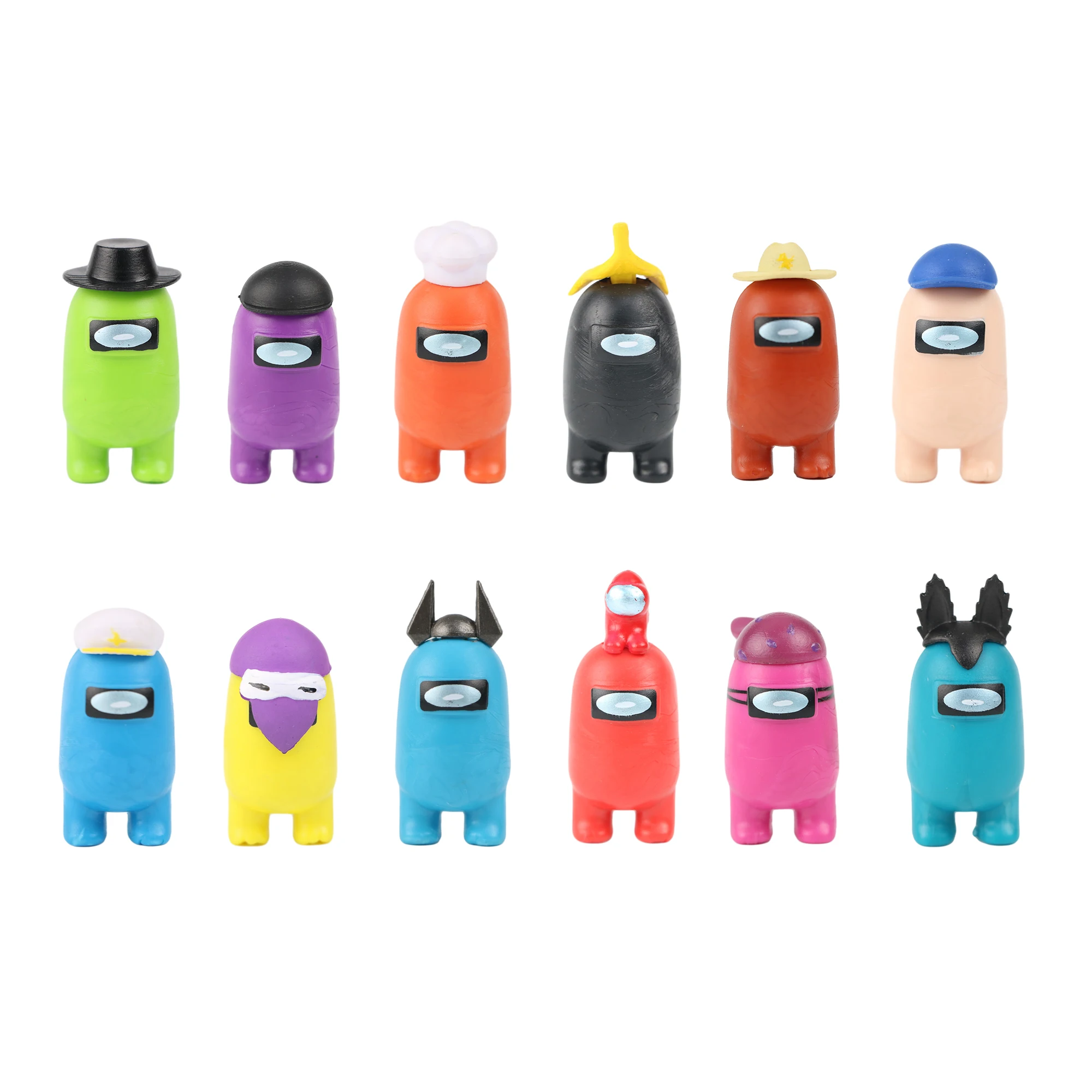 Color : 01 Shefure 12PCS Among Us Toys Anime Figure Mini Carton Models Action Toy Figures Game DIY Decoration Capsule Dolls Blind Box Statues