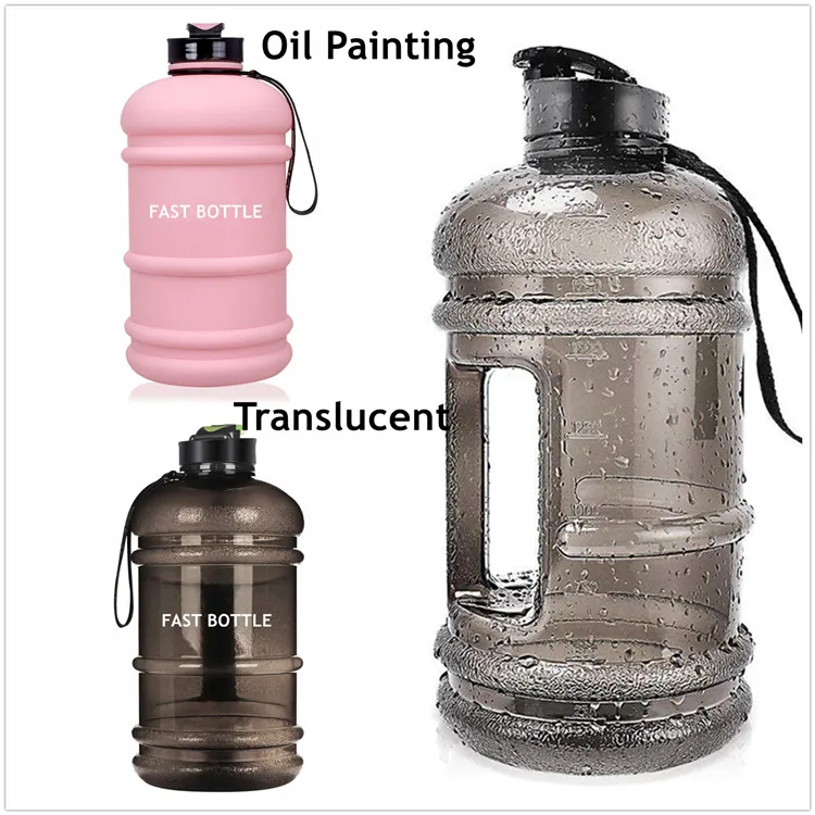 Custom Logo Half Gallon Body Building Sports Jug Gym Protein 2.2L Shaker Cheap BPA Free Water Bottles with Time Maker