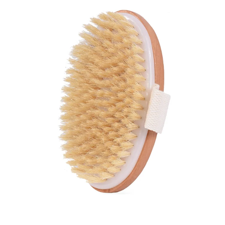wholesale high quality bamboo dry skin body brush boar bristles bath brush
