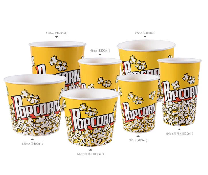 Disposable Popcorn Paper Bucket To Make A Variety Of Specifications