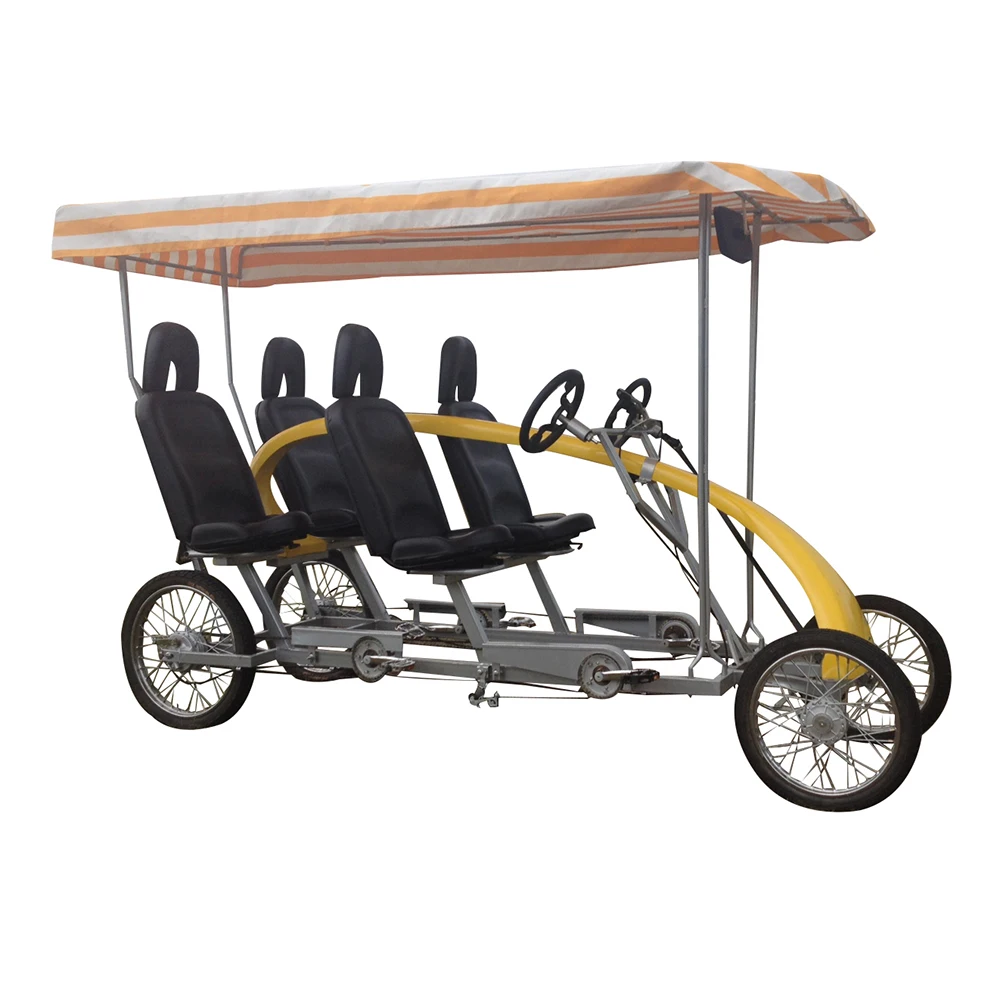 Quadricycle Manufacturer Luxury Adult 4 Seat Sightseeing Four Wheel Roadster Bike