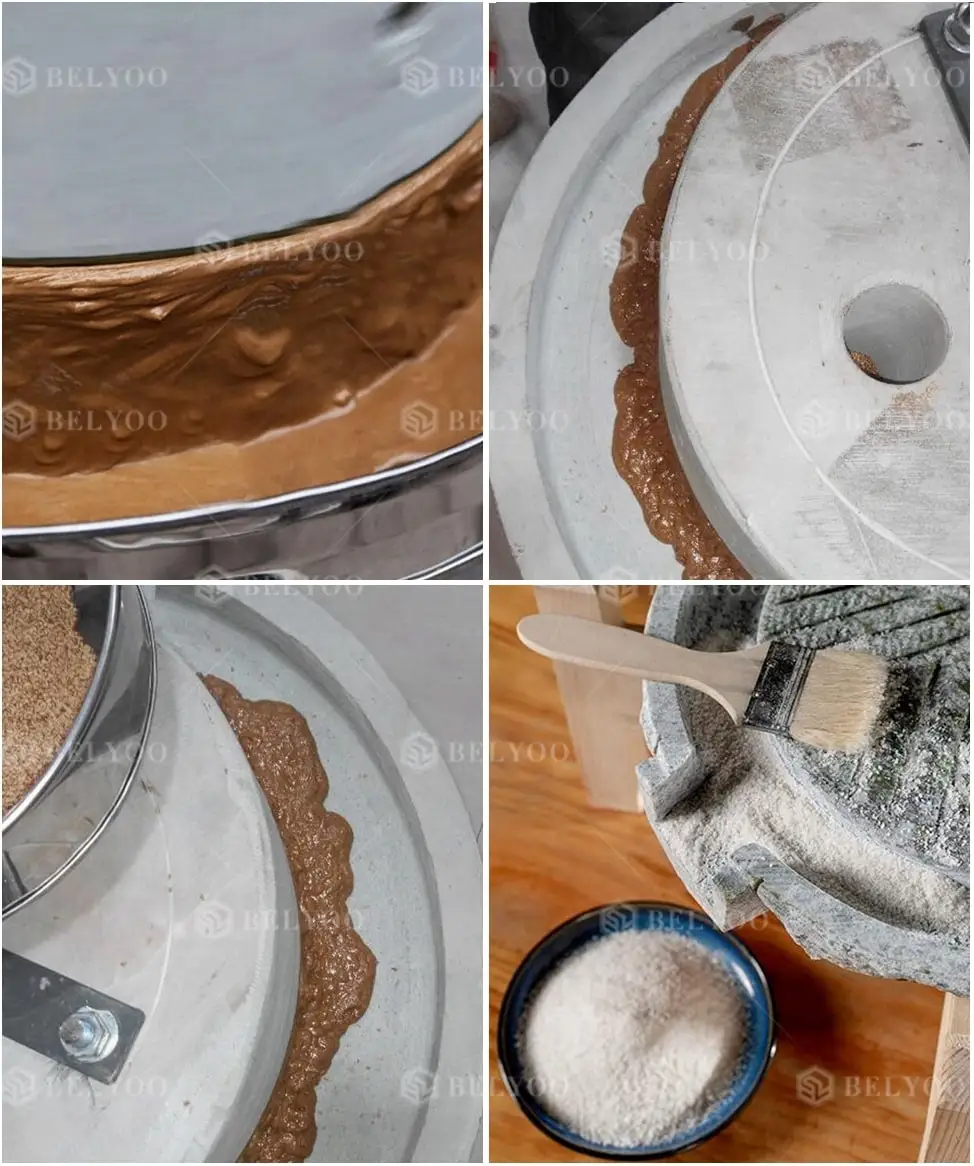 Home dry cumin seeds grain corn rice flour peanut butter milling equipment small maize tahini stone grinding machine