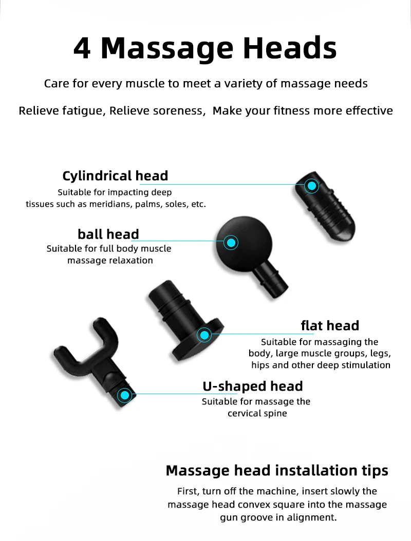 24V Deep Muscle Stimulator Deep Tissue Massage Gun Theragun Vibration Massage Gun